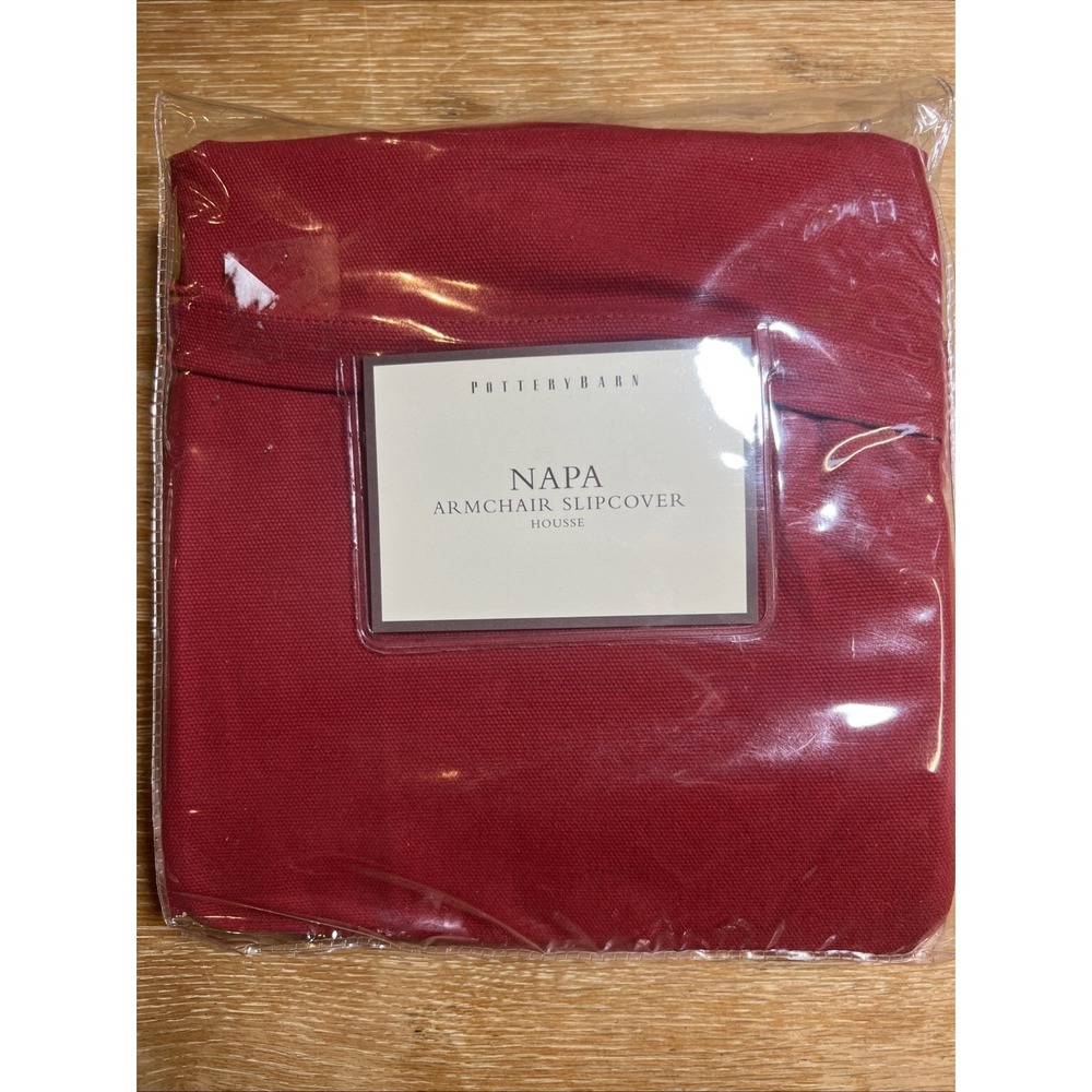 Armchair Napa Slipcover Red from Pottery Barn Monogram "S"